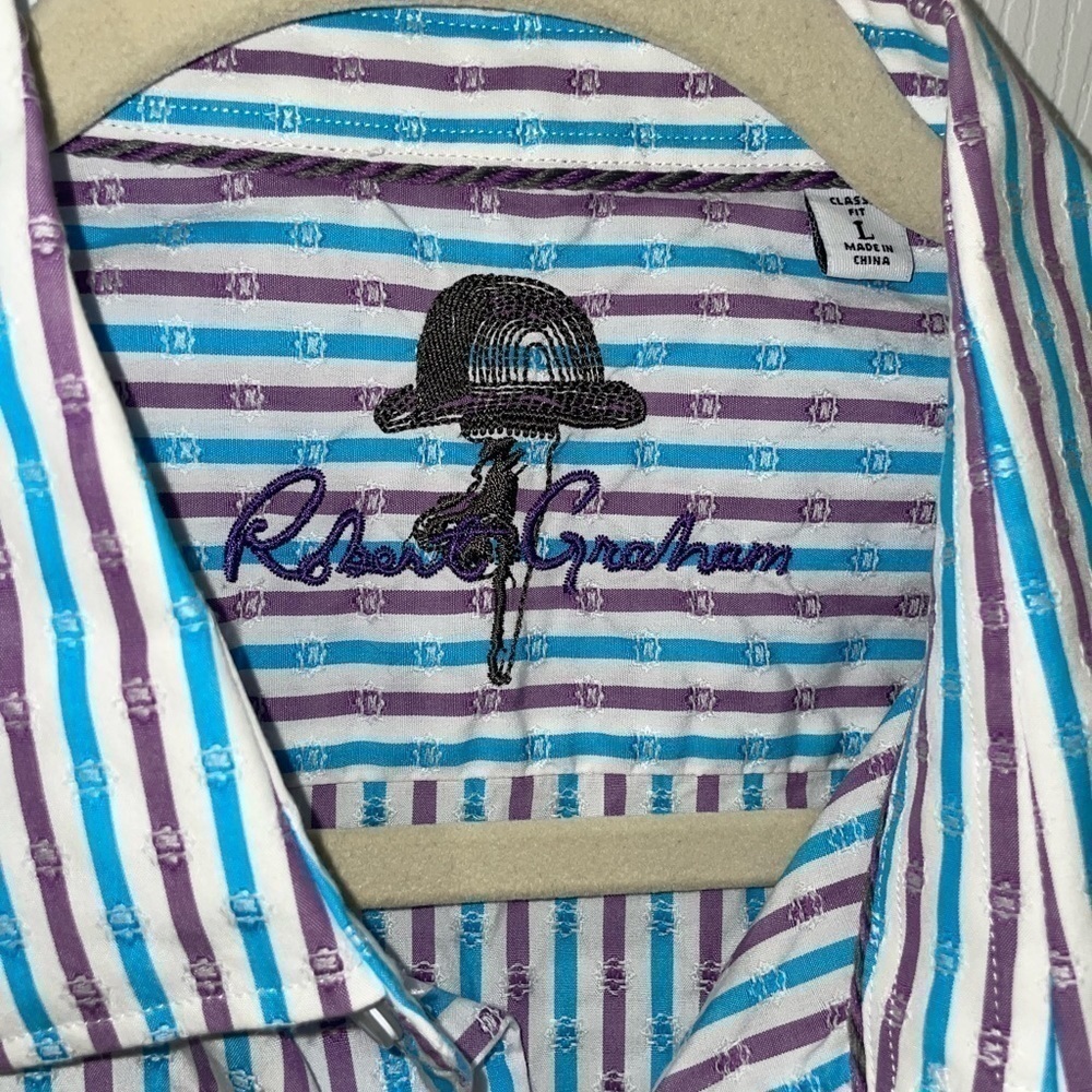Robert Graham SS Mens button down shirt SZ L​​​​​​​​​​​​​​​​ - Picture 2 of 6
